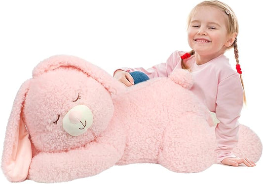 Bunny Stuffed Animal, Giant 31.5" Easter Stuffed Bunny, Large Soft Plush Rabbit Toy Birthday Party Gifts for Kids Girls Boys