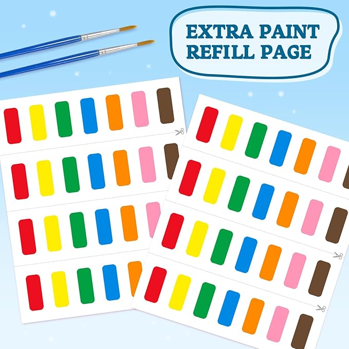 Paint with Water Coloring Books for Toddlers,Animal Theme Mess Free Watercolor Painting Papers for Kids Water Color Paint Kit Art Craft Gift for Ages 1-3, 4-8