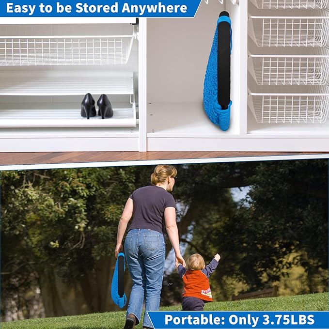 Hi-Na Kids Swing for Swing Set, Heavy Duty Rope Swings with Snap Hooks and Straps, 440LBS Capacity, Toddler Swing Seat for Indoor Porch, Outdoor Playground, Tree, Blue