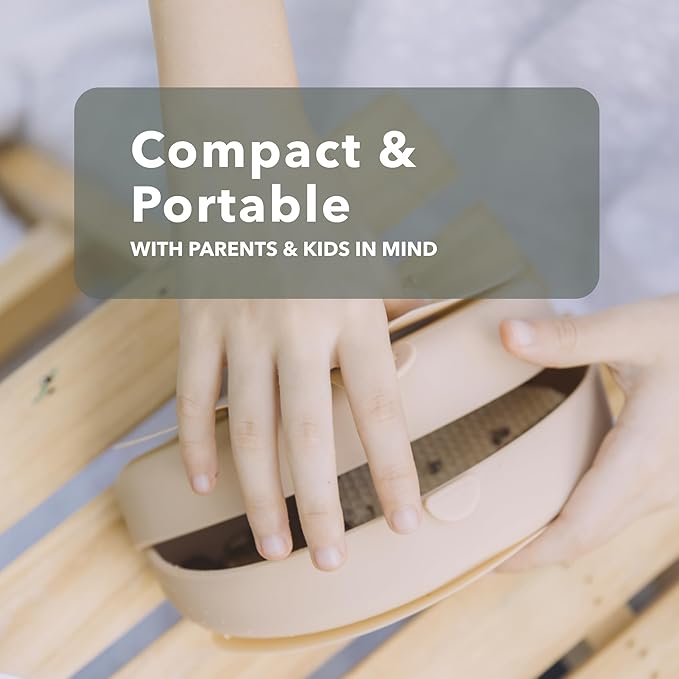 Miniware Baby Travel Plate with Suction - Foldable Silicone Baby Travel Essential to Promote Self-Feeding - Dishwasher Safe, BPA Free, Food Grade Silicone Baby Plate for On The Go - Sage Silifold