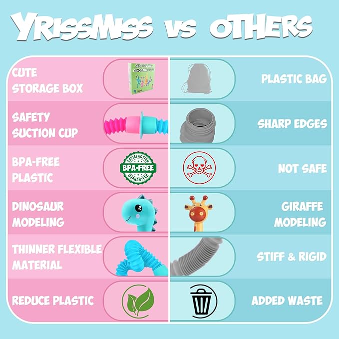 4Pcs Telescopic Suction Cup Dinosaur Toys,Sensory Toys for Kids 3-5 5-7,Toddler Toy,Fidget Toy,Toddler Travel Essential for Airplane,Pop Tubes, Christmas Stocking for Kids Boys Girls A