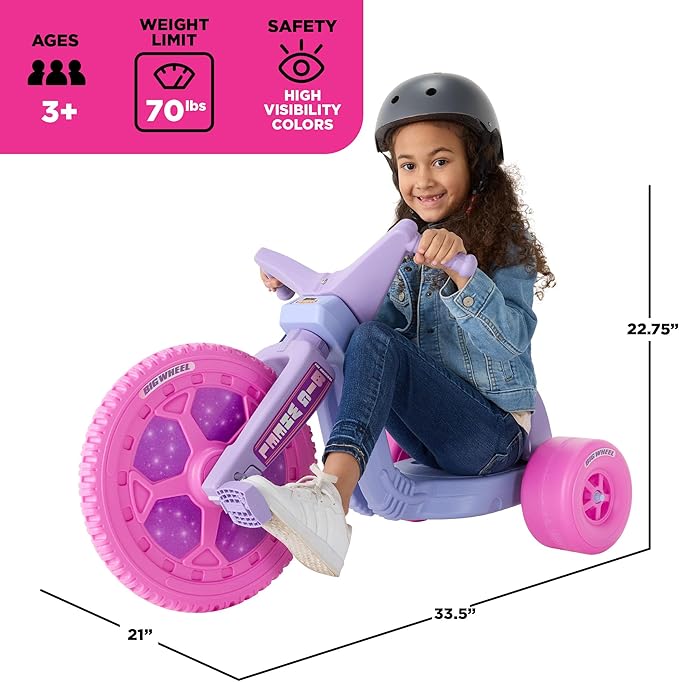 Schylling Big Wheel Dreamer - BWDRM - Low-Riding Tricycle with Adjustable Seat for Growing Child up to 70 lbs. - Original Classic Bike - Ages 3 and Up