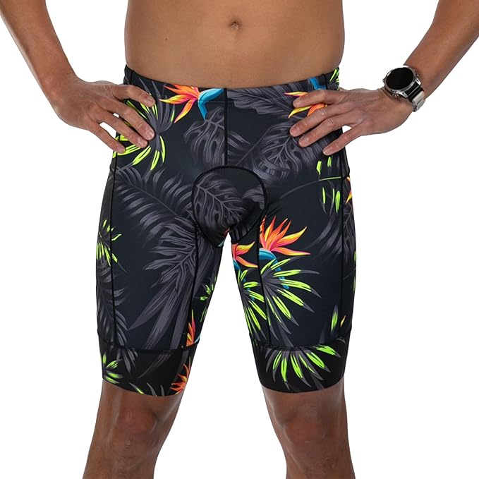 Zoot Men’s LTD 9-Inch Triathlon Shorts, Endurance Cycle Padded Shorts, for Swim, Bike, Run with Quick Drying UPF 50 + Fabric