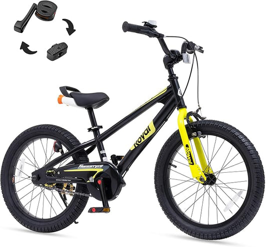 RoyalBaby Kids Bike EZ Balance to Pedal Dual Handbrake Toddlers Boys Girls Bicycle 12-20 Inch for Age 3-10 Years