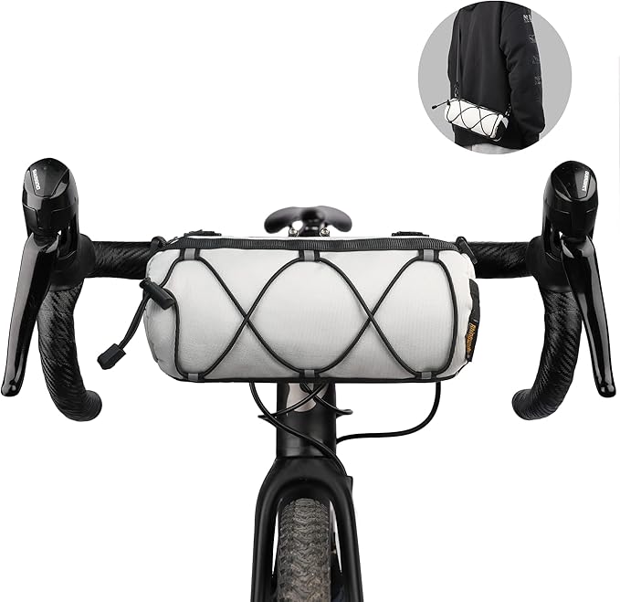 Rhinowalk Bike Handlebar Bag, Bicycle Front Bag Shoulder Bag Storage Bag with Shoulder Strap for Road Mountain Bike Cycling Travel