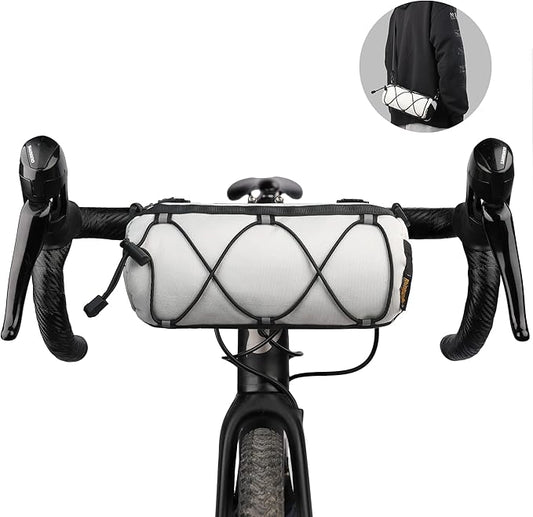 Rhinowalk Bike Handlebar Bag, Bicycle Front Bag Shoulder Bag Storage Bag with Shoulder Strap for Road Mountain Bike Cycling Travel