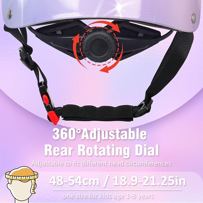 Kids Toddler Bike Helmet for Boys Girls, Adjustable Bicycle Helmet from Infant Baby to Children, Multi-Sport for Scooter Skateboard Roller/Inline Skate