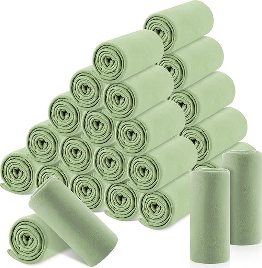 Newwiee 48 Pcs Fleece Throw Blankets Bulk Outdoor Wedding Guest Gifts Soft Lightweight Sleepover Lap Blankets Pet Home Sofa Couch Office Donation Homeless, 50 x 60 Inch (Sage Green)