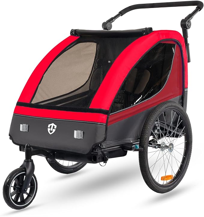 TIGGO VS Suspension Bike Trailer & Stroller 2 in 1 Double Seat for Toddlers, Kids, Child Bicycle Carrier Jogger