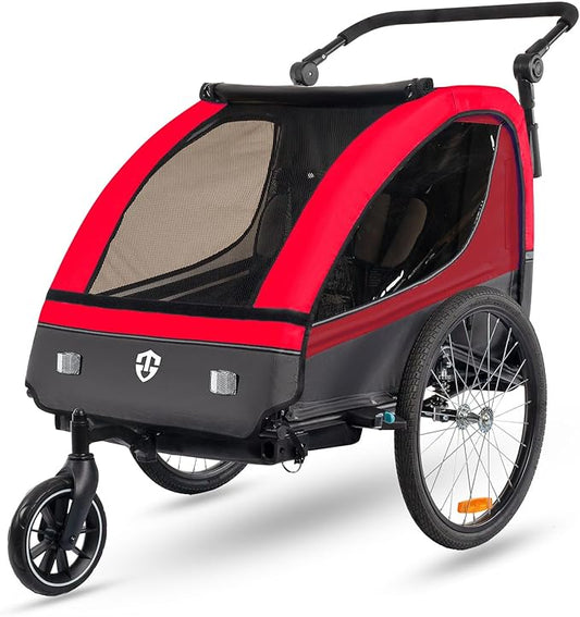 TIGGO VS Suspension Bike Trailer & Stroller 2 in 1 Double Seat for Toddlers, Kids, Child Bicycle Carrier Jogger