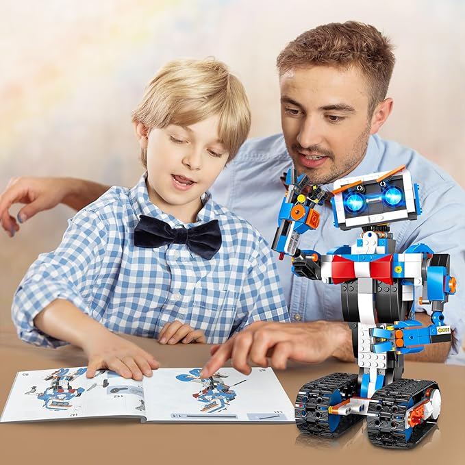 anysun Robot Toys for Kids Building Set, Educational Science Build Block Kits, Educational Remote Control Toy with App Control, Birthday Gift for Kids 6 7 8 9 10 11 12+ Years Boys and Girls
