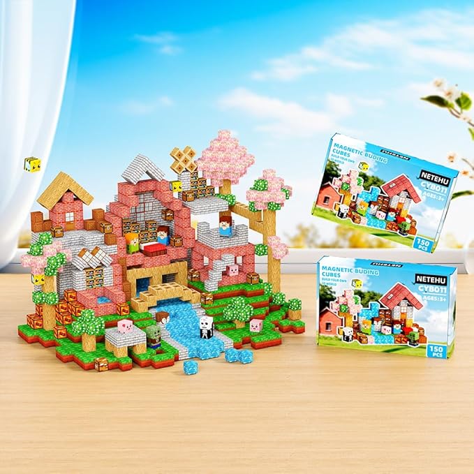 150PCS Magnetic Blocks, Stacking Magnets for Kids, Toy for Learning Toys, STEM Travel Magnet Building Toys for Toddlers