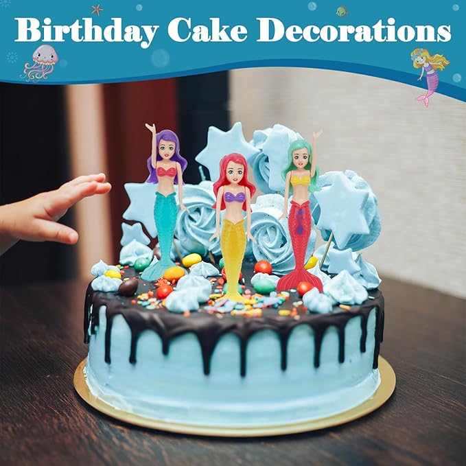 10 Pack Colorful Mermaid Diving Toys Underwater Sinking Pool Toys for Toddlers Kids Girls Ages 3-12, Summer and Spring Fun Bath & Swimming Pool Games, Non-Repeating Styles (White)