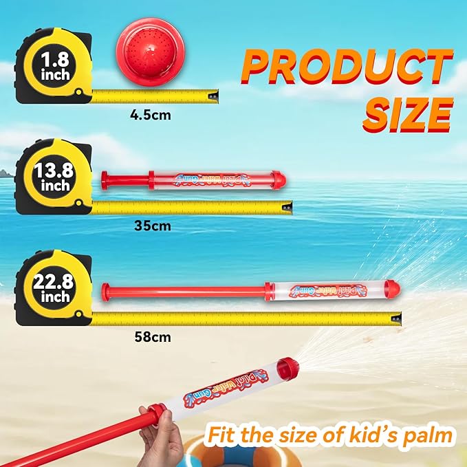 6 Pack Water Squirter Toys for Kids Pool Blaster Water Guns, Water Game Fighting Toys for Summer Swimming Pool Beach Outdoor Activity for Boys Girls Adults