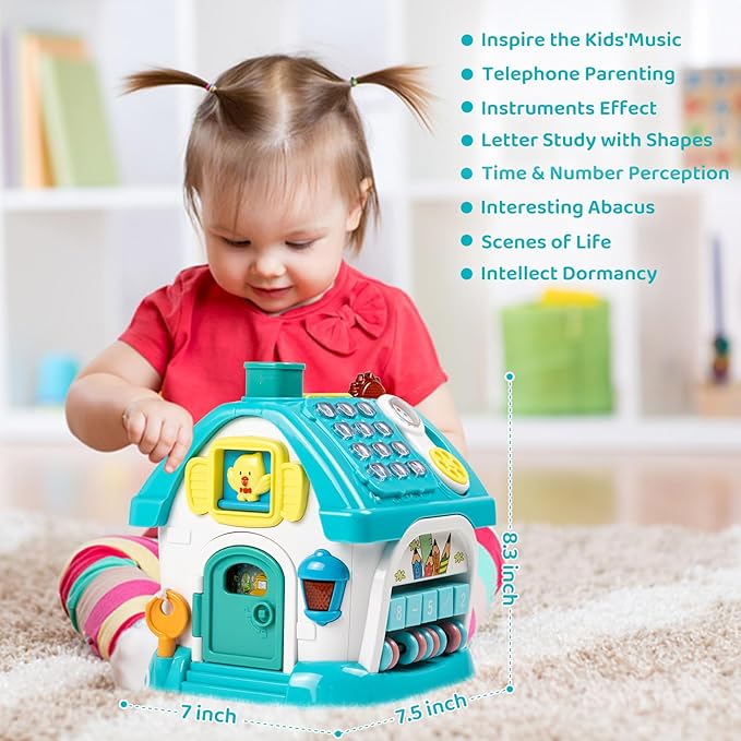 Marstone Baby Toys for 1 Year Old Boy and Girl Gifts: Kids, Toddler Toys Age 1-2, 8-in-1 Educational House for One Year Old Birthday Gift