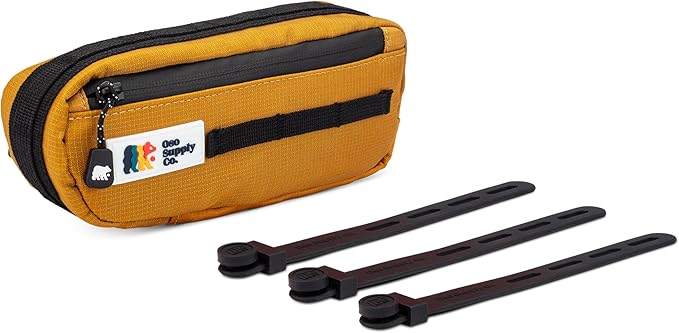 Bike Frame Bag – Waterproof Zippers and Water-Resistant Fabric, Dual Storage Compartments, Adjustable Straps – Fits All Frame Sizes, Perfect for Cycling, Commuting, and Adventure Rides (Golden Yellow)