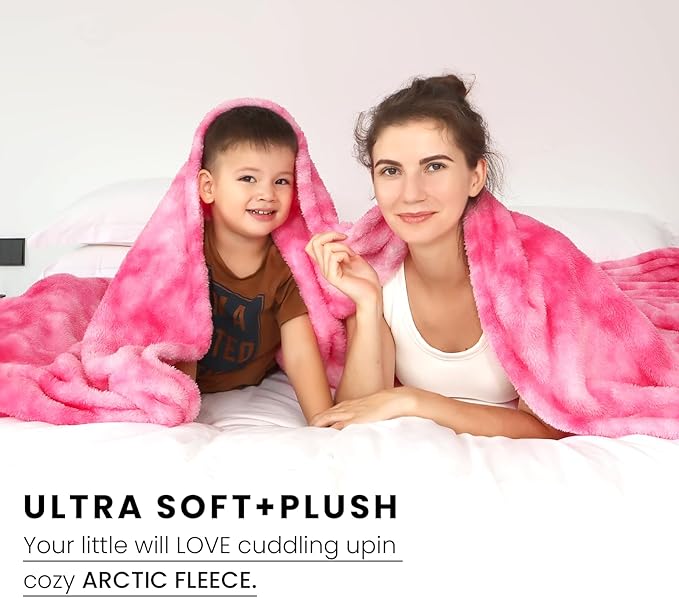obinsm Warm Blanket Pink Soft Fleece Blankets Throw Blankets for Bed