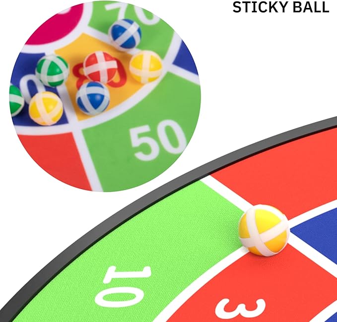 TEMI 29" Large Dart Board for Kids, Boys Toys Dartboards with 20 Balls, Indoor and Outdoor Sport Fun Party Play Game Toys, Birthday Gifts for Boys Girls 3 4 5 6 7 8 9 10 11 12 Years Old