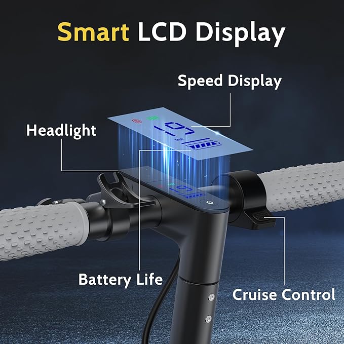 NAVIC Electric Scooter with Dual Suspension/Braking, 350W/500W Motor, 19/22 Mph, Max 22/27/49Mi Range, Foldable E Scooter for Adults with App