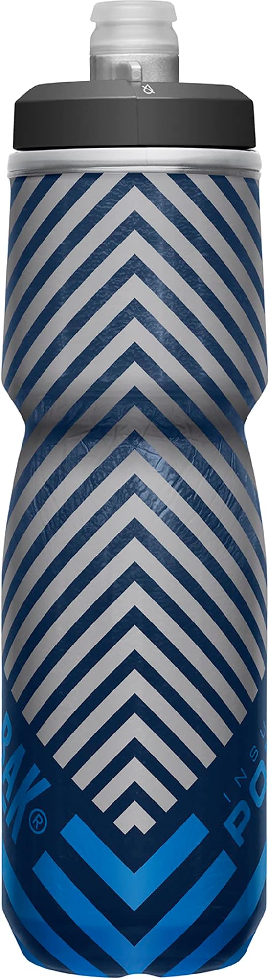 CamelBak Podium Chill Bike Insulated Squeeze Water Bottle Navy Stripe, 24oz