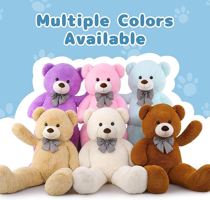 MaoGoLan Large Blue Teddy Bear Jumbo Bear 55 inch Oversize Huge Stuffed Animal for Boys and Girls