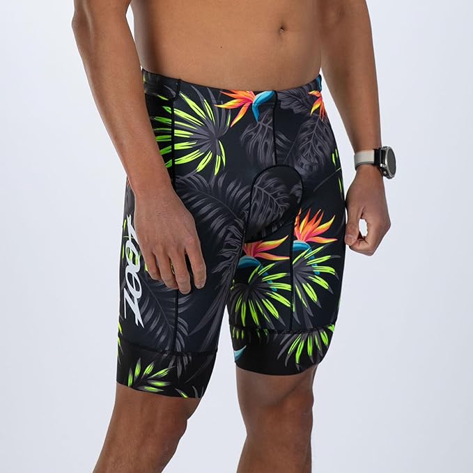 Zoot Men’s LTD 9-Inch Triathlon Shorts, Endurance Cycle Padded Shorts, for Swim, Bike, Run with Quick Drying UPF 50 + Fabric