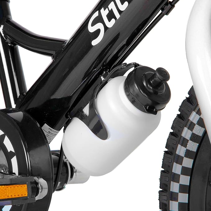 JOYSTAR Kids Bike for 2-7 Years Girls Boys w/o Dual Handbrake 12 14 16 Inch Princess Girls Bike with Training Wheels Doll Seat Streamers Boys Bikes with Flag & Water Bottle, Kids' Bicycle