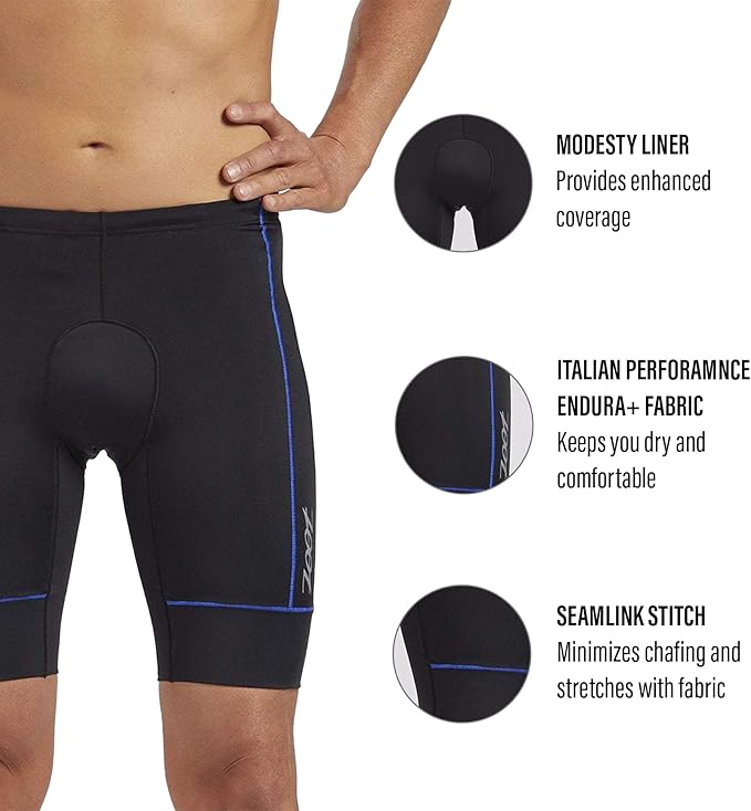 Zoot Men’s Core 9-Inch Tri Shorts, Quick Dry Performance Triathlon Shorts with Cycling Chamois Pad, Pockets & UPF 50+ Fabric