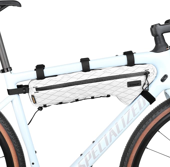 Bicycle Frame Bag Bike Triangle Bag Waterproof Bike Bag 1.7L with Dual Side Mesh Pockets for MTB Road Bike Cycling Commuting and Outdoor Adventures
