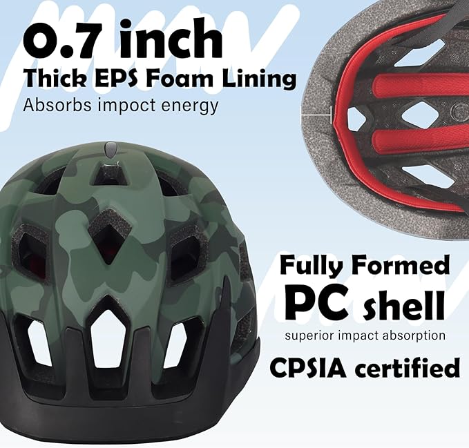 Kids Bike Helmet, 2 Size Adjustable for Youth Toddler Boys & Girls 3-5-8-10-12-14 Years, Child Helmets with Visor for Skating Cycling Scooter