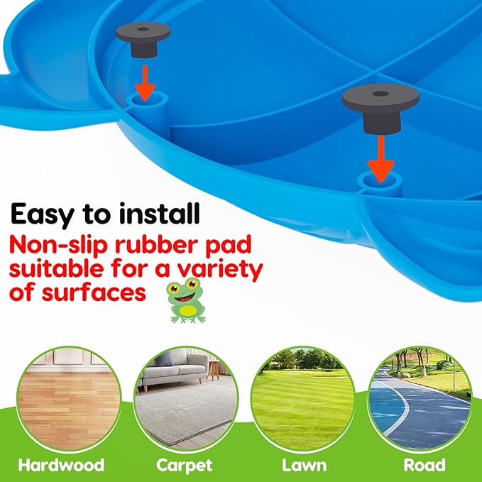 6 PCS Kids Stepping Stones Light Up Frog Balance Stones Outside Toys Ages 3-5 4-8 Plastic Jumping Step Stone Indoor Outdoor Sensory Play Toddler Obstacle Course Coordination Game 3 4 5 6 7 Year Old