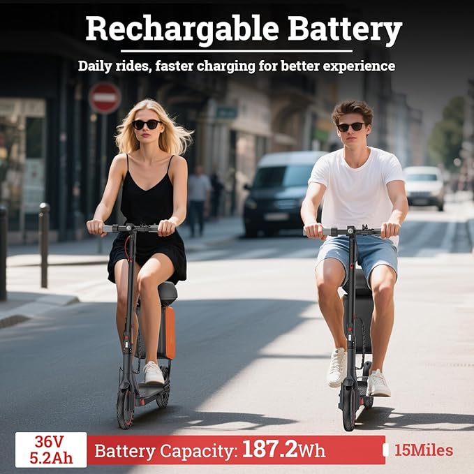 E Scooter for Adults 19-22 MPH 350/500W Motor 281/441Wh Battery,8.5"/10" Tires,Motorized Scooter Up to 22 Miles Range, Foldable Scooter with Double Shock Absorption/Bearing 265 LBS/APP Control