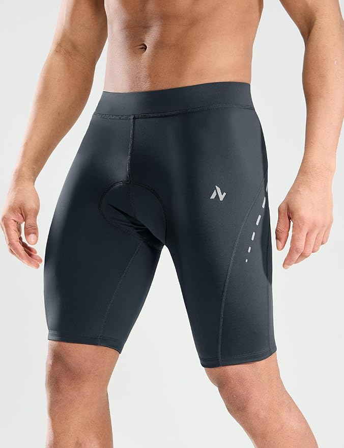 Nepest Men's Bike Shorts 4D Padded Cycling Road Biking Riding Biker Bicycle Mountain Cycle Shorts Zipper Pockets