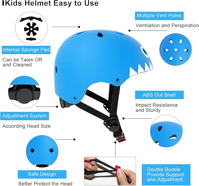 Glaf Toddler Helmet for 2-8 Years Kids Bike Helmets Baby Girls Boys Multi-Sport Adjustable Skateboard Bicycle Helmet Lightweight 3 Sizes for Toddler to Youth 8-14