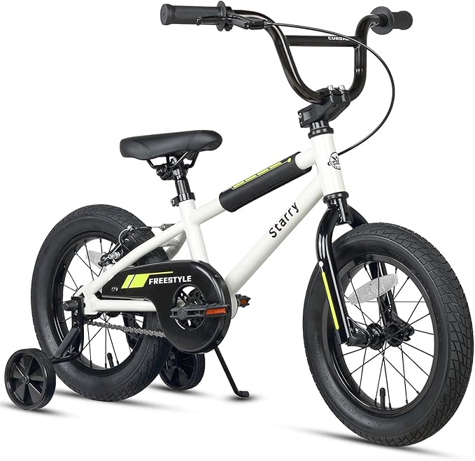 12 14 16 18 Inch Kids Bike BMX Style Bicycle with Training Wheels Coaster Brake for 2-10 Years Old Toddlers Boys Girls Multiple Colors