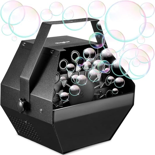 Theefun Bubble Machine: 750ML Metal Automatic Bubble Maker for Toddlers and Kids, Portable Professional Bubble Blower Operated by Plug-in Bubble Toys for Parties Weddings Indoor and Outdoor Use