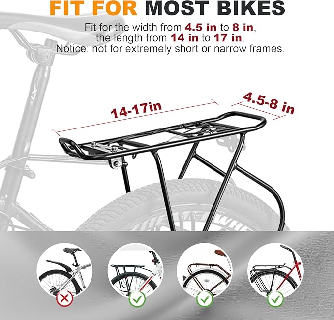 NDakter Bike Bags for Bicycle Rear Rack - 10L Waterproof 3 IN 1 Ebikes Trunk Bag with Water Bottle Holder, Reflective Electric Bike Saddle Panniers with Shoulder Strap for Commuter Travel Outdoor