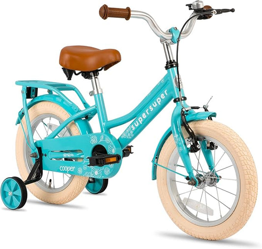 JOYSTAR Girls Bike for 2-12 Years Old Toddlers and Kids, 12" 14" 16" 18“ Retro Style Kids Bike with Training Wheels, 20 Inch Children Bicycle with Kickstand