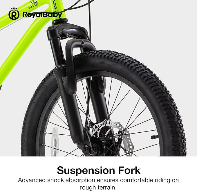 RoyalBaby Kids Mountain Bike for Boys and Girls, Ultra-Light Aluminum 20-24 Inch Wheel Bicycle for 6-14 Years Old Children, 7/21-Speeds Drivetrain