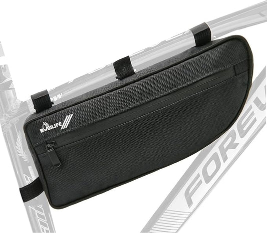 Large Bike Frame Bag - Waterproof Bicycle Triangle Frame Bag Under Top Tube Pouch Storage Bag for Adult Cycling Road Mountain Bike Bicycles