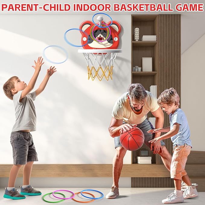Toddler Basketball Hoop Indoor Toys Gifts for 3 4 5 Year Old Boys Kids, Indoor Mini Scoring Basketball Hoop for Toddler Kids Boys Ages 3-5 4-6, Ideal 3 4 5 6 Years Old Birthday Gifts