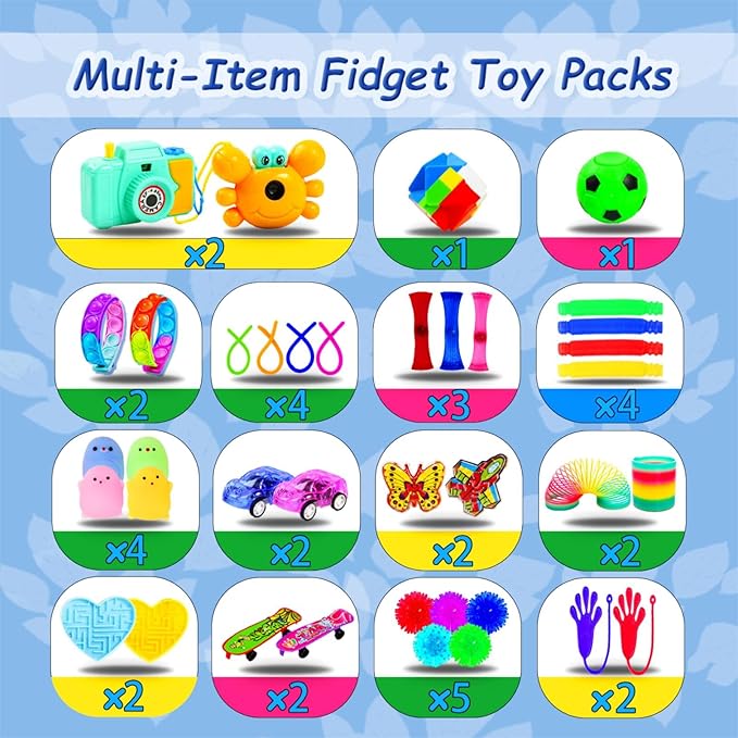 1000 Pcs Party Favors for Kids, Fidget Toys Bulk, Prizes for Kids, Fidget Stocking Stuffers Birthday Party Gifts, Carnival Treasure Classroom Prizes Box, Goodie Bag Stuffers