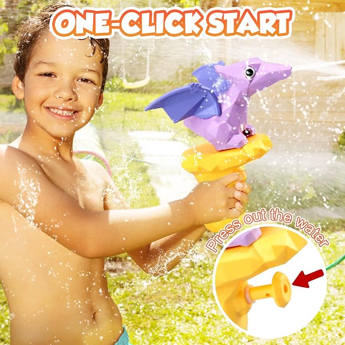 Dolanus Water Gun Toys for Kids 3 4 5 6 7 8 Years Old: Dinosaur Mini Water Guns, Squirt Guns for Kids Ages 4-8, Small Water Gun Party Favors, Outdoor Water Toys