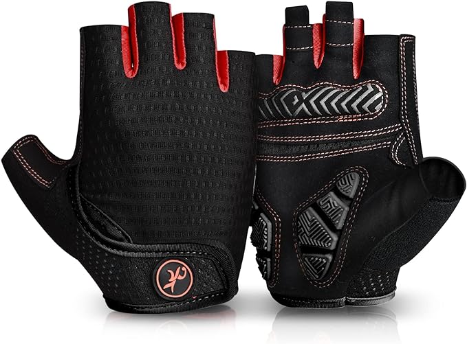 MOREOK Cycling Gloves Bike Gloves for Men/Women-[5MM Gel Pad] Half Finger Bicycle Biking Gloves for Cycling/Weight Lifting/Gym/Motorcycle/Outdoor Sports