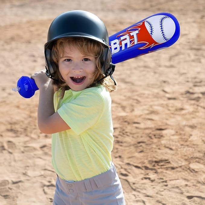 durony 18 Pieces Baseball Bat Inflates 22 Inch Inflatable Baseball Inflates, Baseball Party Supplies, Sports Theme Toy, Birthday Party Decorations