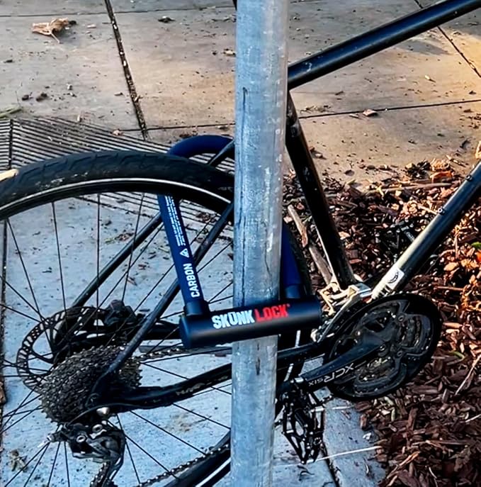 Carbon Angle Grinder Resistant Deterrent U Lock for Bike Motorcycle Patented Blade Destroying Multi Material Anti Grinder Technology