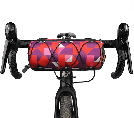 Rhinowalk Bike Handlebar Bag, Bicycle Front Bag Frame Storage Roll Bag Mountain Road Bikes Commuter Shoulder Bag Professional Cycling Accessories