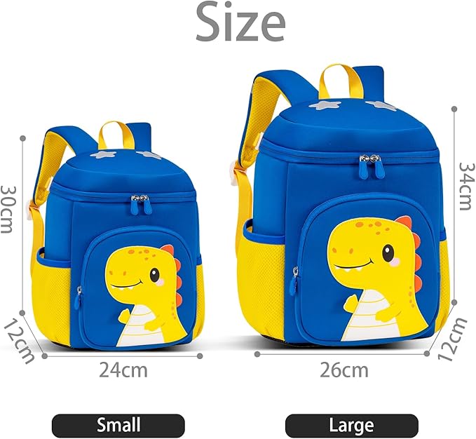 kids schoolbag with diving fabric and breathable pads - lightweight reflective backpack for boys and girls (blue, Large)