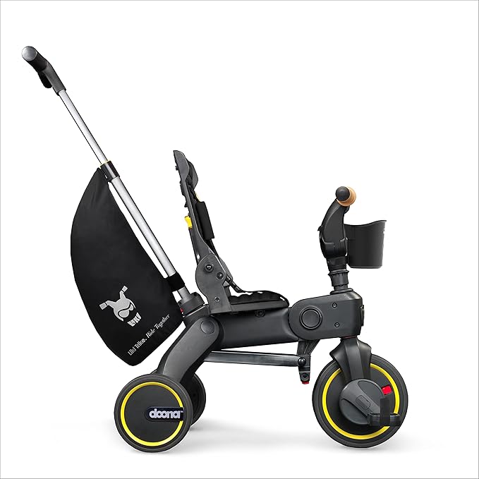 Doona Liki Trike S5, Nitro Black - 5-in-1 Compact, Foldable Tricycle - Suitable for Toddlers 10 to 36 Months