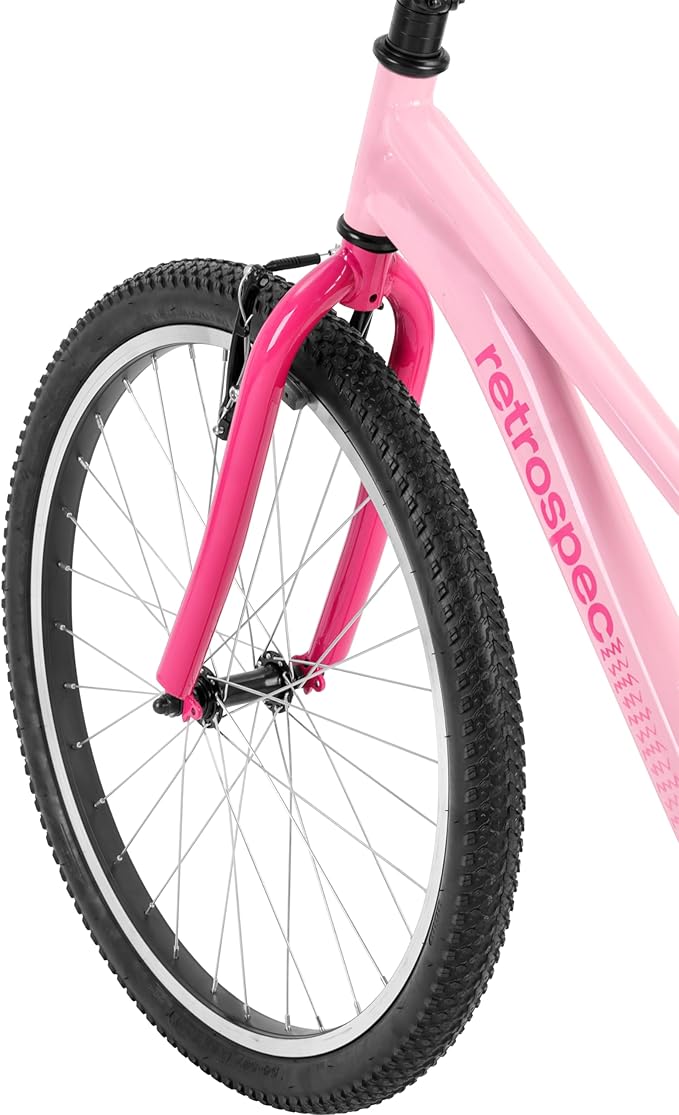 Retrospec Dart 20 & 24 Inch Kids Bike - 7-Speed Hybrid Bicycle for Ages 6-11 with 29in All-Season Tires & Shock Absorption - Adjustable Height Youth Bike with V-Brakes & Smooth Gear Shifting